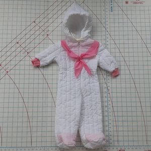 Vintage Baby Snowsuit Handmade Hoodie